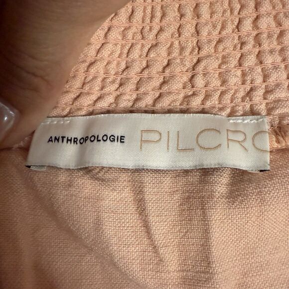 Pilcro Anthro Nettie Ruffle Wrap Mini Skirt Coquette Cottage XLP Pink Fairy - Picture 7 of 14